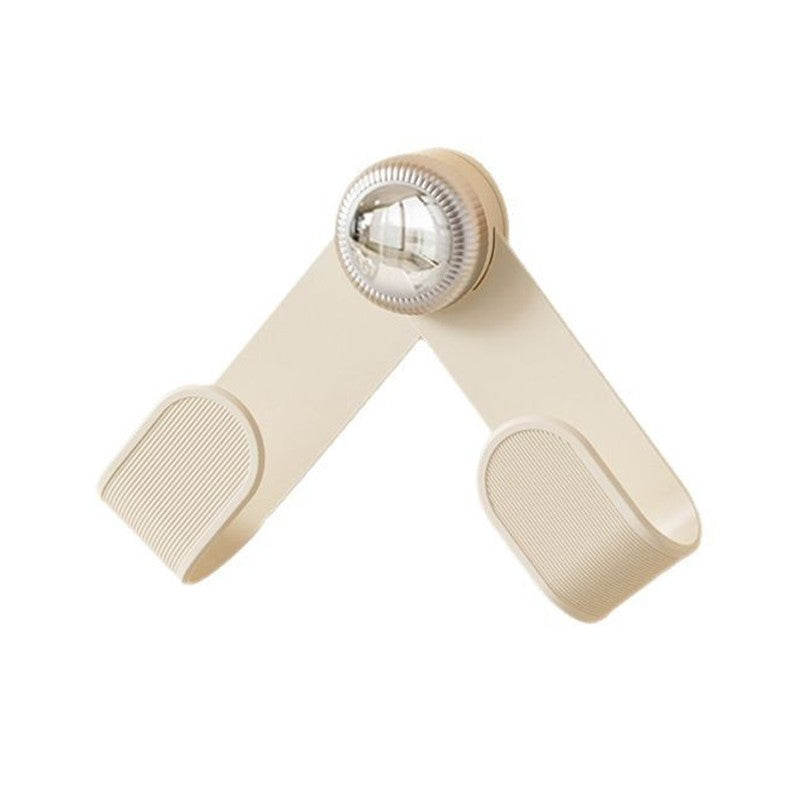 Suport pentru Capace Vase si Ustensile Bucatarie, Organizator Ajustabil cu Montare pe Perete, Fixare cu Ventuza, Plastic Rezistent, 19 x 6 x 5 cm, Alb Crem