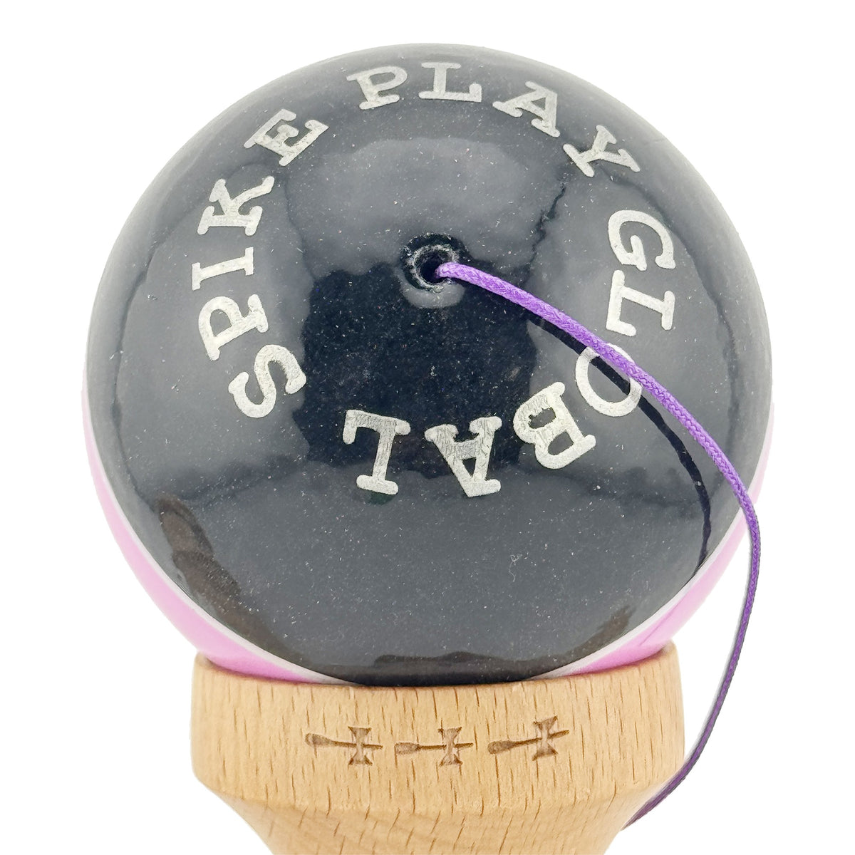 Kendama X Royal Spike Originala, Model Negru / Roz Silver / Alb, Profesionala, Cupe Mari, Super Sticky, Rulment, Ata 55cm