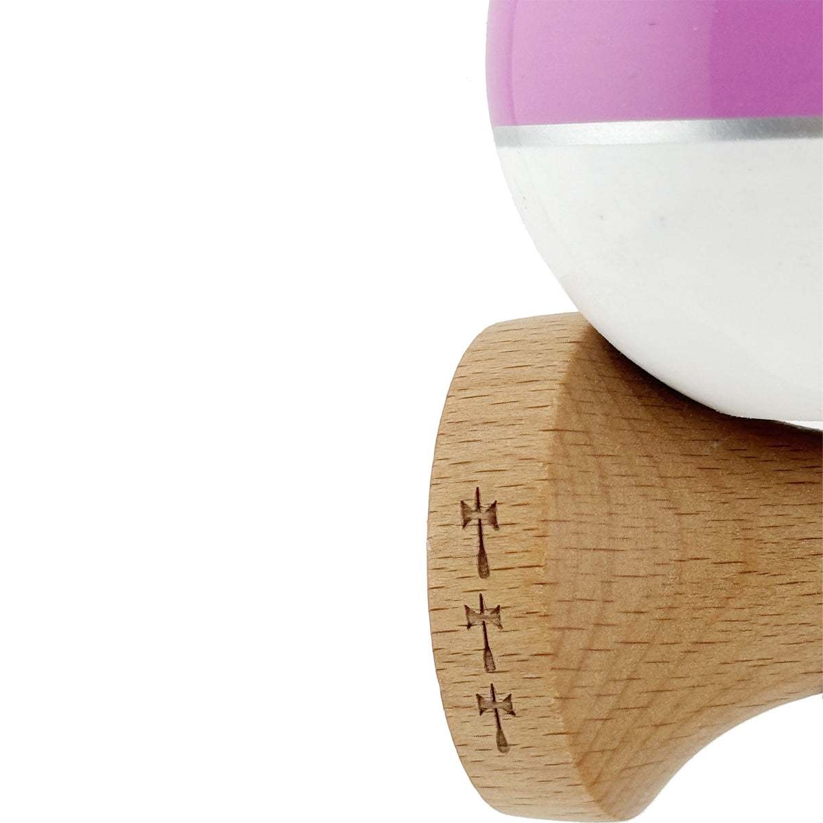 Kendama X Royal Spike Originala, Model Negru / Roz Silver / Alb, Profesionala, Cupe Mari, Super Sticky, Rulment, Ata 55cm