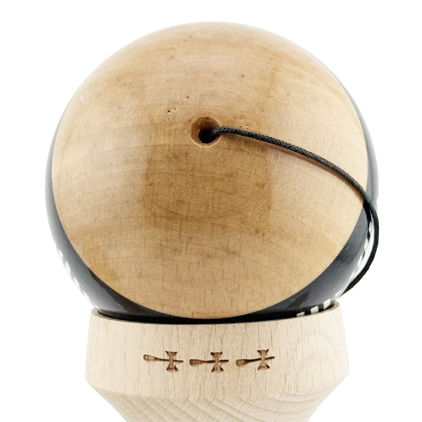 Kendama X Vibes Originala, Model V3 Negru, Profesionala, Cupe Mari King Size, Super Sticky, Gaura in Baza, Rulment, Ata 55cm