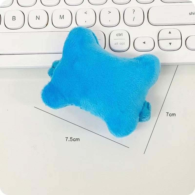 Suport Încheietură Mână pentru Mouse și Tastatură, Pernuță Ergonomică cu Bandă Elastică, Pluș Moale, 7.5 x 7 cm, Albastru