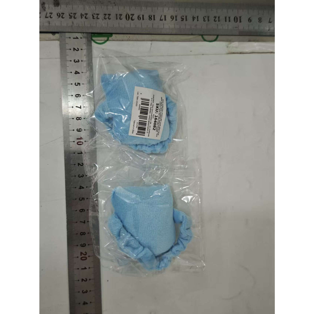 Suport Încheietură Mână pentru Mouse și Tastatură, Pernuță Ergonomică cu Bandă Elastică, Pluș Moale, 7.5 x 7 cm, Albastru