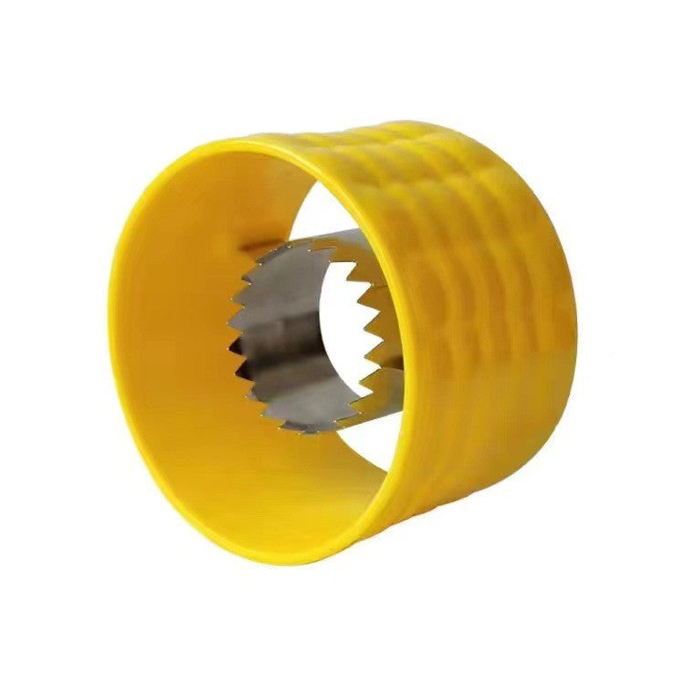 Ustensila pentru Curatare Porumb, Separator Boabe cu Sistem Rotativ, Otel Inoxidabil si Plastic ABS, Diametru 3.6 cm, Galben