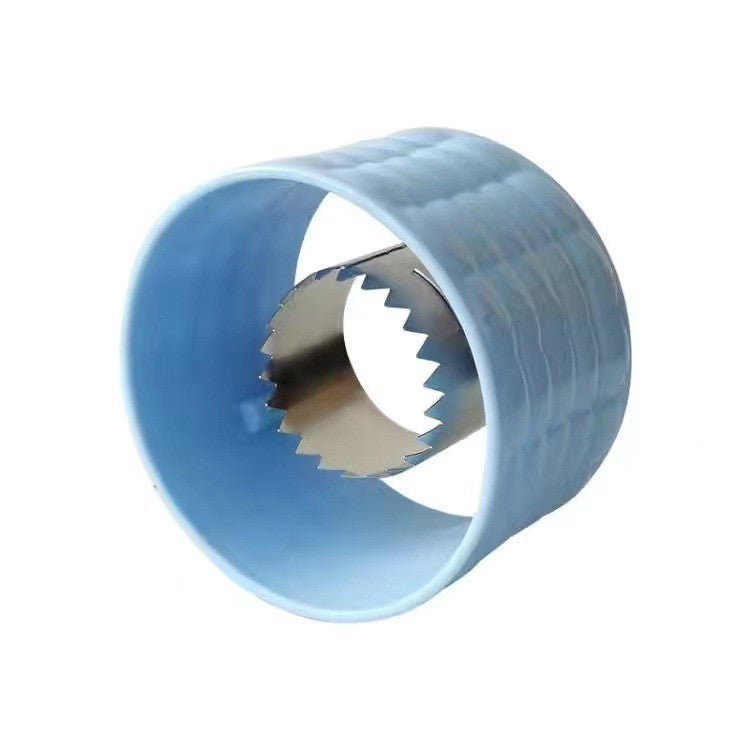 Ustensila pentru Curatare Porumb, Separator Boabe cu Sistem Rotativ, Otel Inoxidabil si Plastic ABS, Diametru 3.6 cm, Albastru