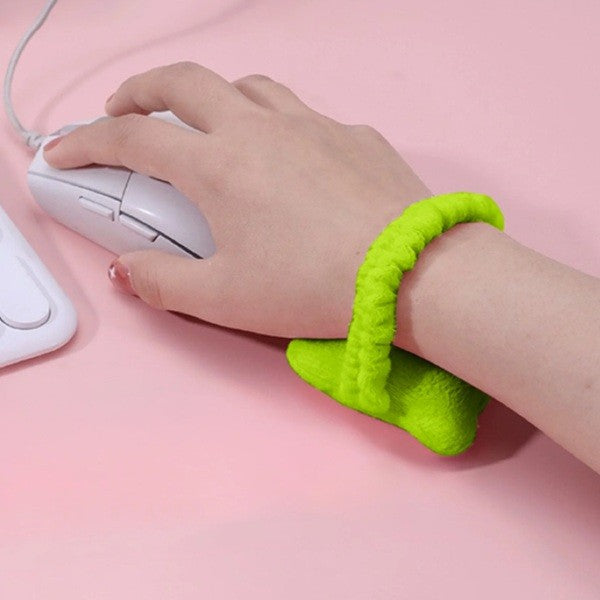 Suport Incheietura Mouse si Tastatura, Pernuta Ergonomica cu Banda Elastica, Plus si Bumbac PP, 7.5 x 7 cm, Verde