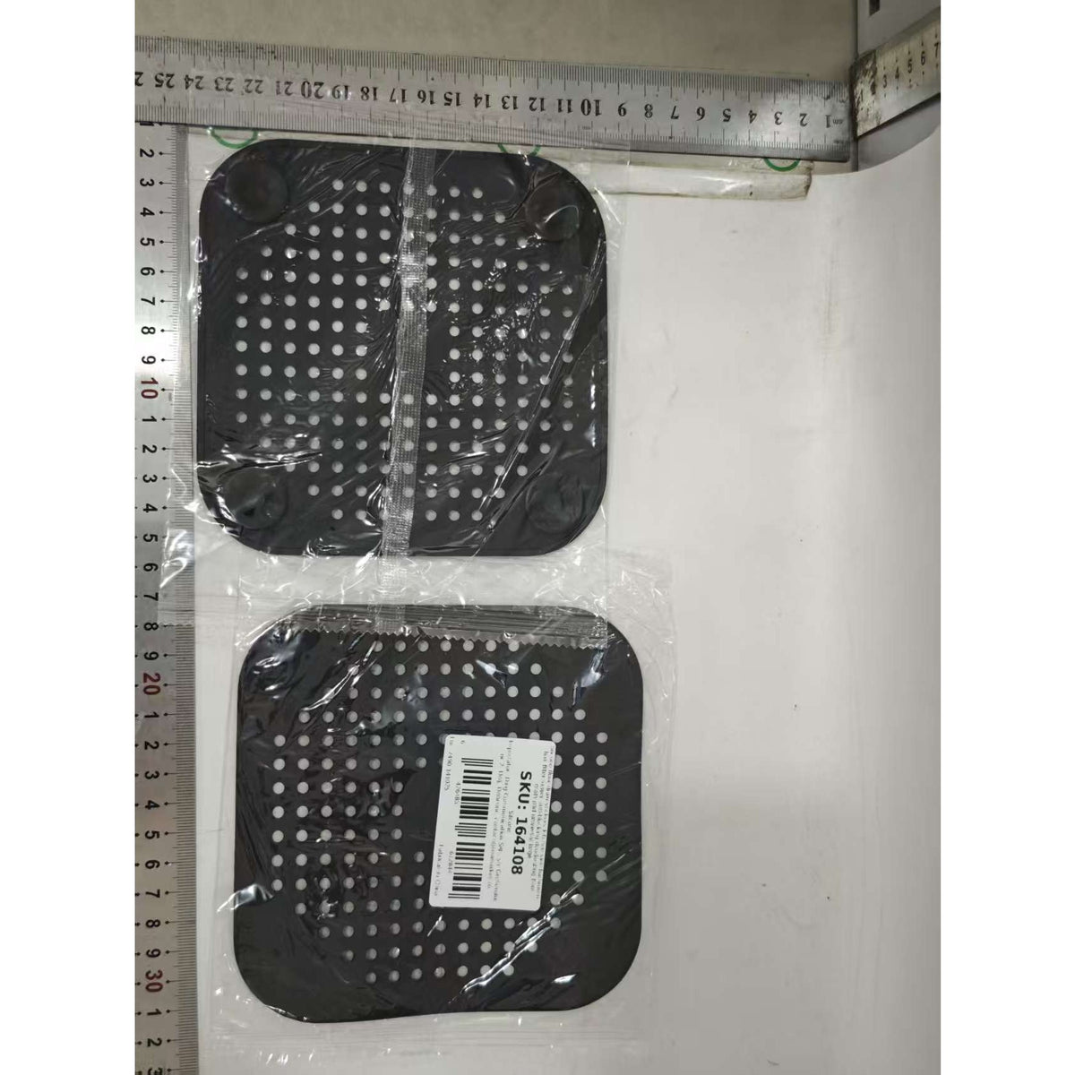 Filtru Chiuveta Anti-Infundare, Sita Scurgere cu Ventuze pentru Baie si Bucatarie, Silicon Flexibil TPR, 14.5 x 14.5 cm, Negru