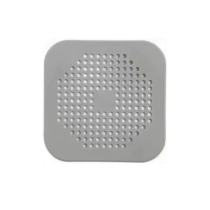 Filtru Chiuveta Anti-Infundare pentru Bucatarie si Baie, Protectie Scurgere cu Ventuze, Silicon Flexibil TPR, 14.5 x 14.5 cm, Gri