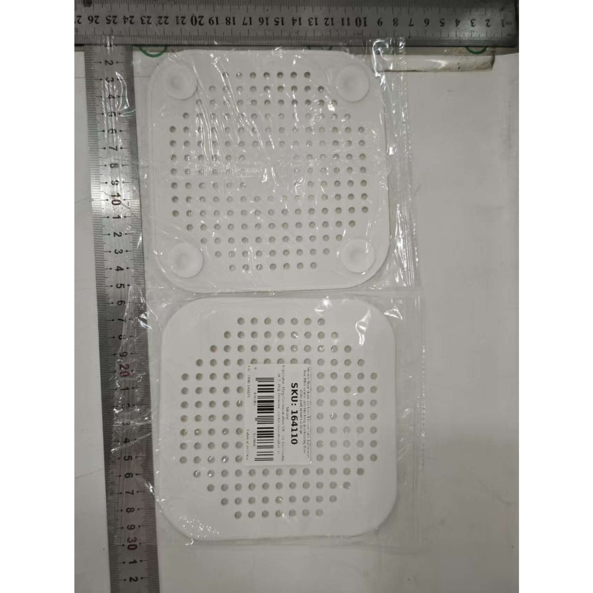 Filtru Chiuveta Anti-Infundare pentru Bucatarie si Baie, Protectie Scurgere cu Ventuze, Silicon Flexibil TPR, 14.5 x 14.5 cm, Alb