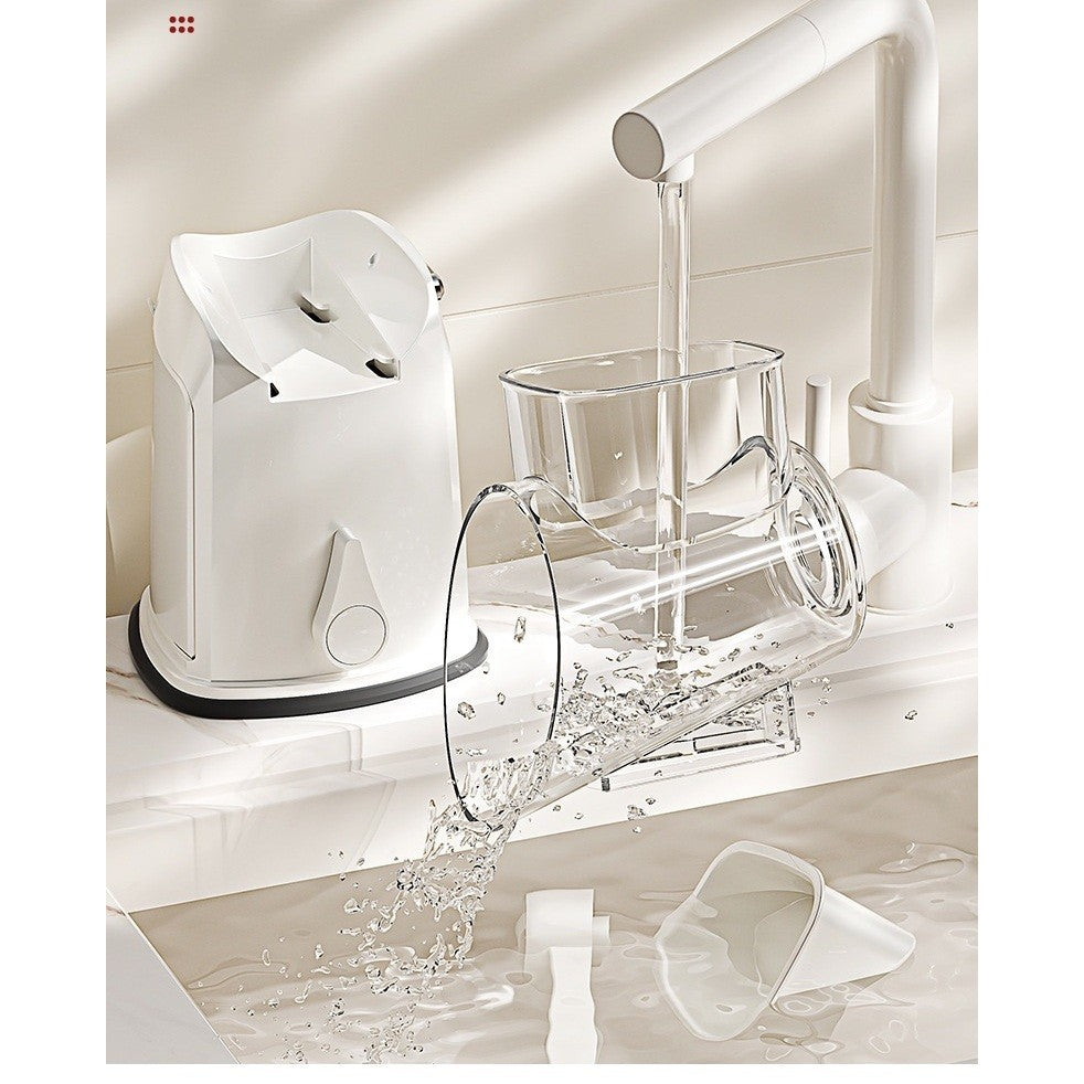 Razatoare Manuala Rotativa Multifunctionala 5 in 1, 6 Lame Interschimbabile, Otel Inoxidabil si ABS, 27 x 13 x 13 cm, Alb
