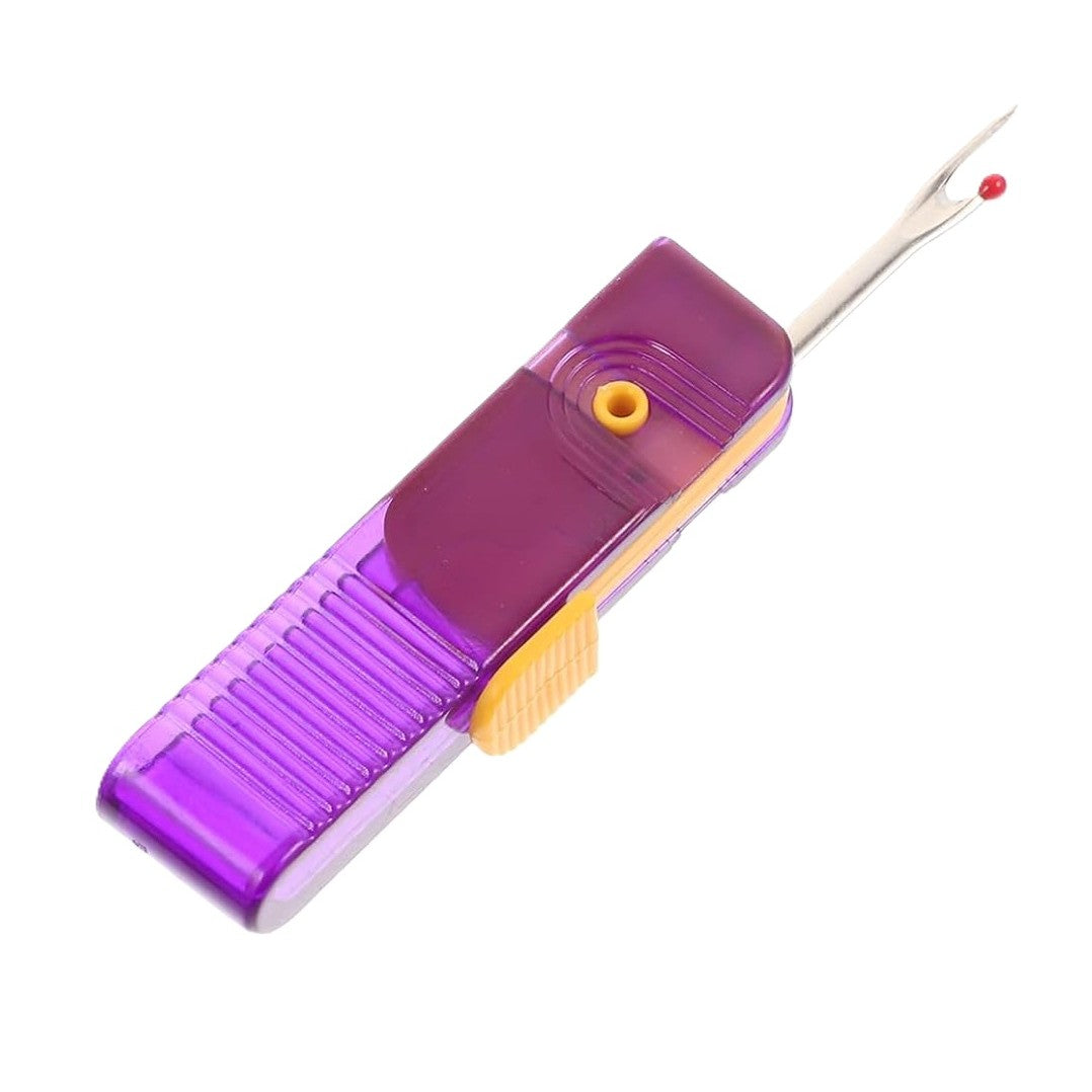 Dispozitiv pentru Descusut si Taietor de Etichete, Instrument 2-in-1 pentru Croitorie si DIY, Design Pliabil si Ergonomic, Plastic si Metal, 1.7 x 7 cm, Mov