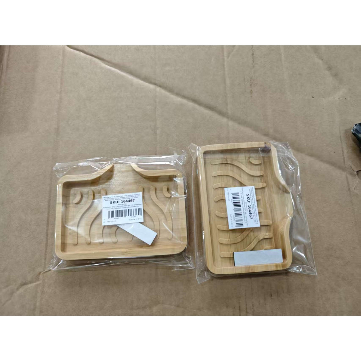 Savonieră din Lemn pentru Baie și Bucătărie, Sistem de Scurgere pentru Uscare Rapidă, Design Minimalist, Lemn Natural, 12.8 x 1.6 x 9.8 cm, Natur