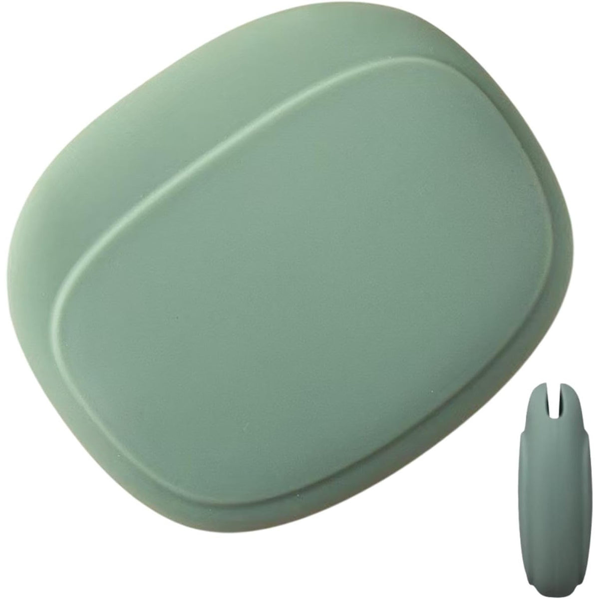 Husă Depozitare Căști și Cabluri, Organizator Multifuncțional Portabil, Silicon Impermeabil, 8.5 x 10 x 2 cm, Gri