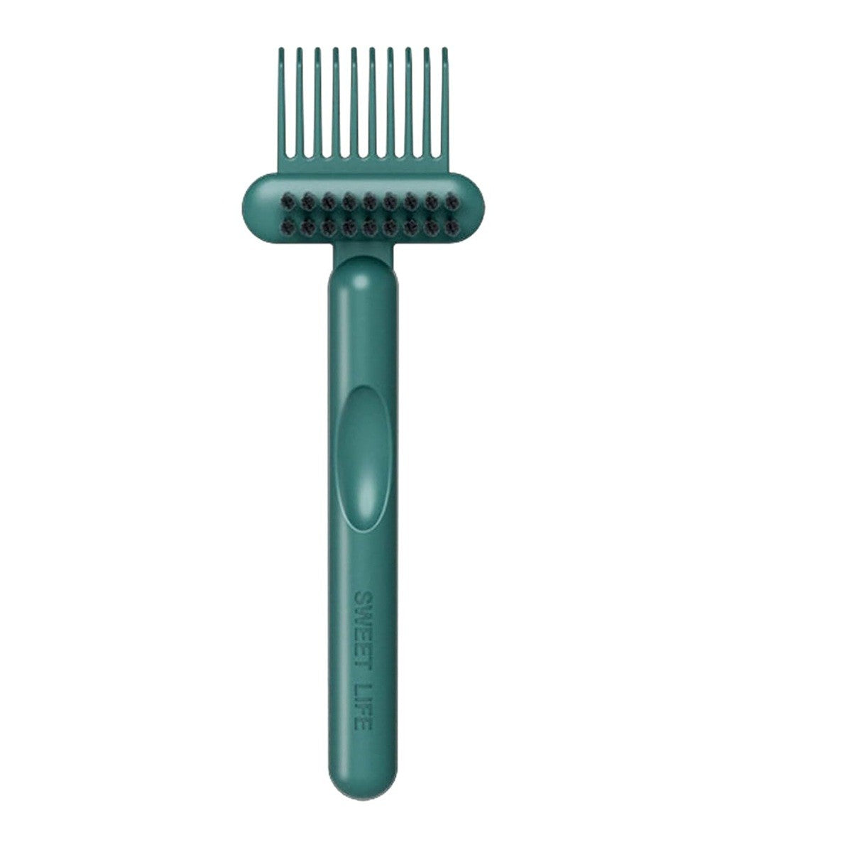 Perie pentru Curatarea Periilor de Par si Pieptenilor, Design Tip Grebla cu Gheare, Plastic PP Rezistent, 16 x 5 cm, Verde