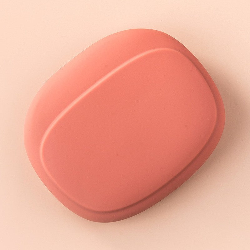 Husă Depozitare Căști și Cabluri, Organizator Portabil Multifuncțional, Silicon Rezistent la Apă, 8.5 x 10 x 2 cm, Roșu Oranj