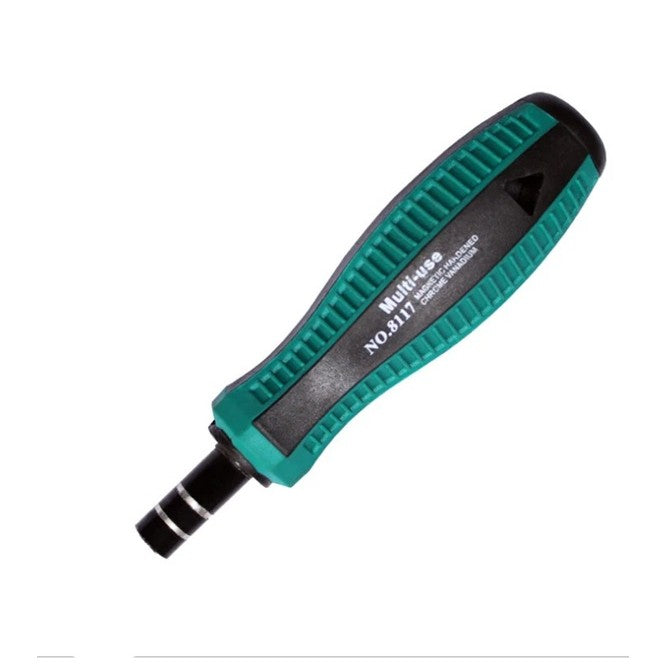 Set de Surubelnite de Precizie 31-in-1 cu Clichet, Maner Magnetic Ergonomic pentru Reparatii Electronice, Otel Inoxidabil, Verde, 10 x 5 x 5 cm