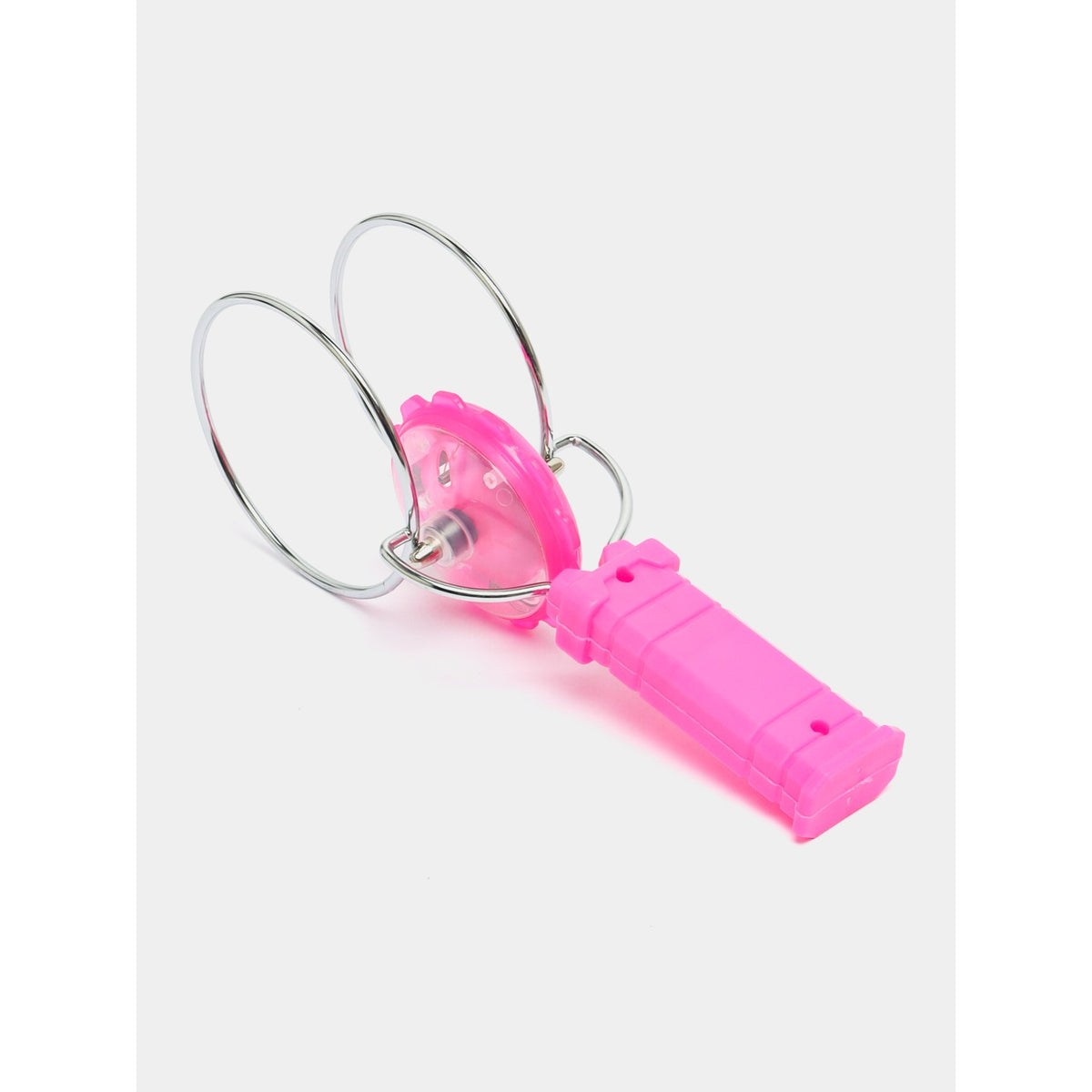 Titirez Magnetic cu LED, Jucarie Interactiva si Educationala Anti-Stres, Rotatie Inertiala, Plastic si Metal, 19.8 x 5 cm, Roz