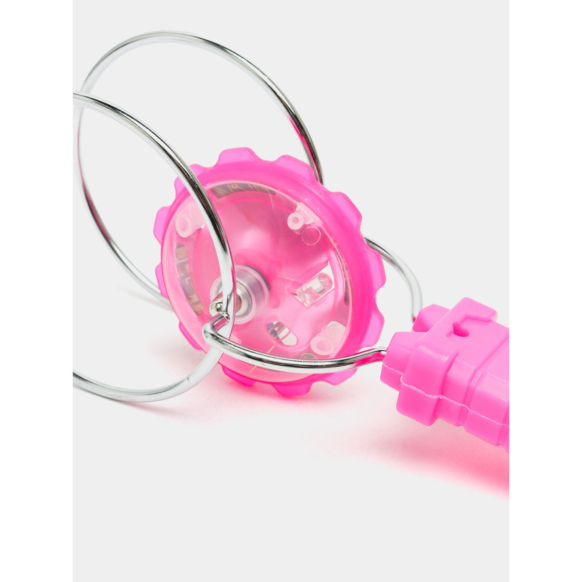 Titirez Magnetic cu LED, Jucarie Interactiva si Educationala Anti-Stres, Rotatie Inertiala, Plastic si Metal, 19.8 x 5 cm, Roz