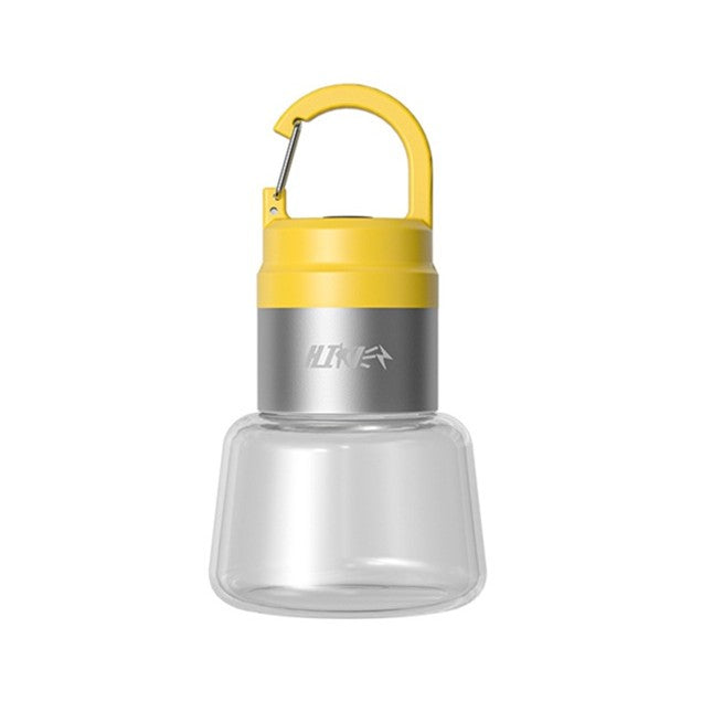 Lampă Portabilă de Camping și Voiaj, Iluminare LED RGB Ambientală, Rezistență la Apă IPX5, Încărcare USB Type-C, Material ABS, 300 mAh, 10 x 5.5 x 5.5 cm, Galben