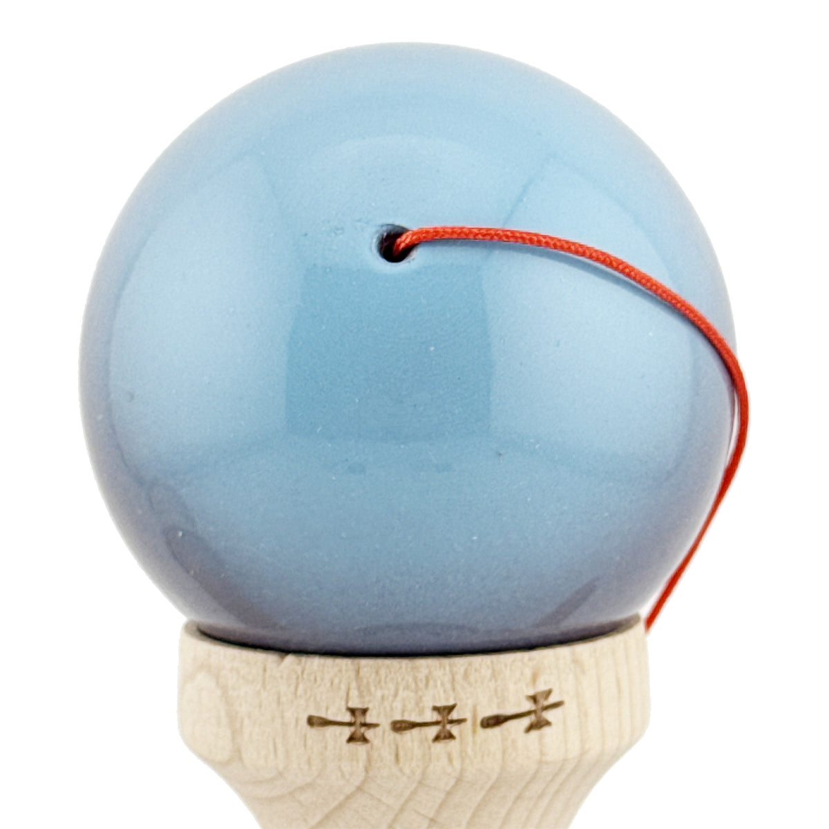 Kendama X Originala, Model Albastru Deschis / Mov / Roz in Degrade, Profesionala, Cupe Mari, Super Sticky, Rulment, Ata 55cm