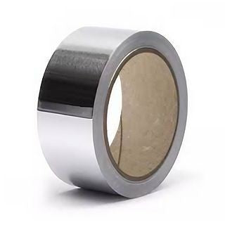 Banda Adeziva de Aluminiu pentru HVAC, Rezistenta Termica si UV, Izolare Conducte de Ventilatie si Aer Conditionat, Set 24 Role, 50 mm x 50 m, Argintiu