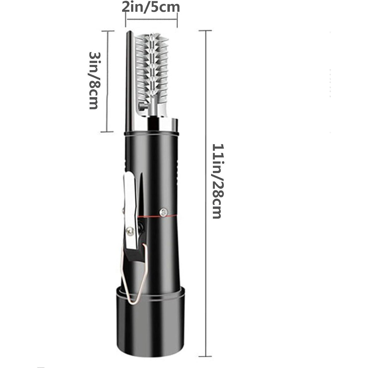 Aparat Electric de Curatare Solzi Peste, Dispozitiv Portabil Fara Fir, Rezistent la Apa, Lama Otel Inoxidabil 304, Motor 98W, Acumulator 2600 mAh, Incarcare Wireless, 28 x 5 cm, Negru