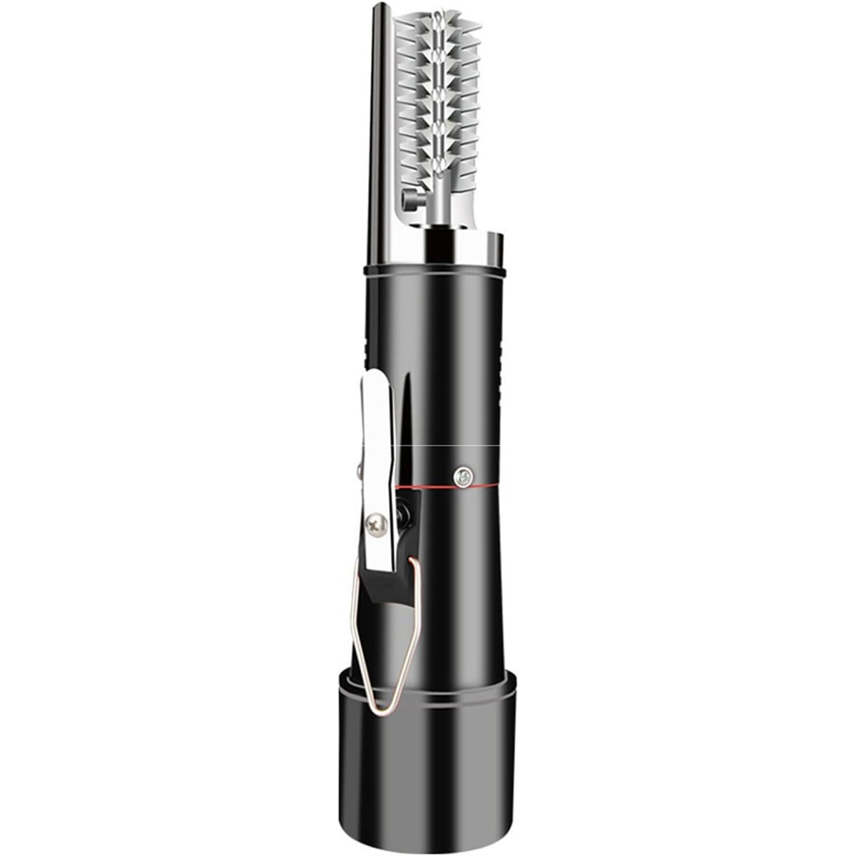 Aparat Electric de Curatare Solzi Peste, Dispozitiv Portabil Fara Fir, Rezistent la Apa, Lama Otel Inoxidabil 304, Motor 98W, Acumulator 2600 mAh, Incarcare Wireless, 28 x 5 cm, Negru