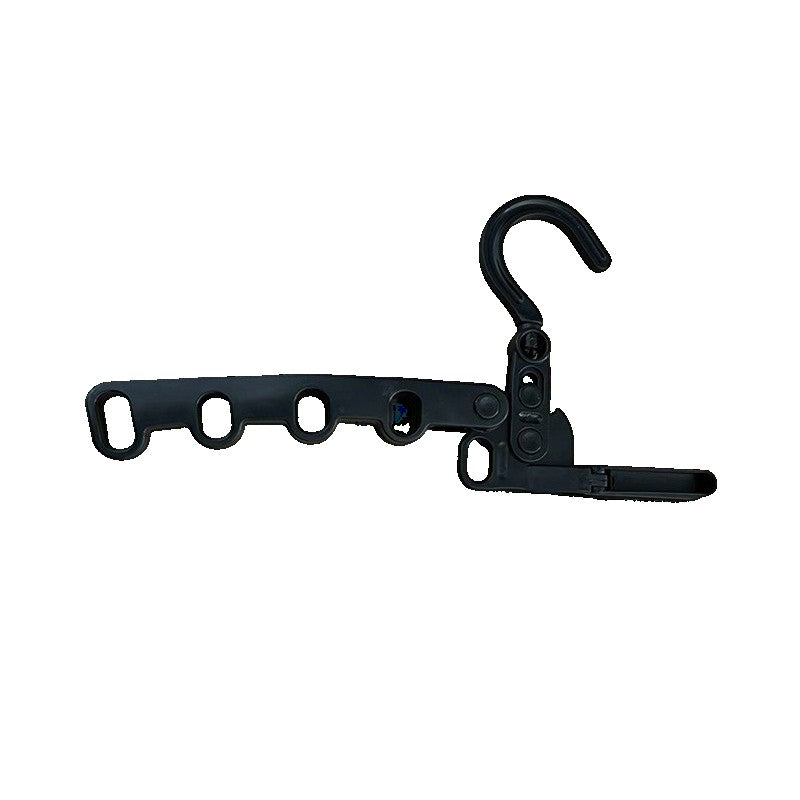 Suport Umerase Pliabil si Portabil, Organizator Haine pentru Calatorii cu 5 Gauri, Rotire 360 Grade, Plastic Rezistent, Negru