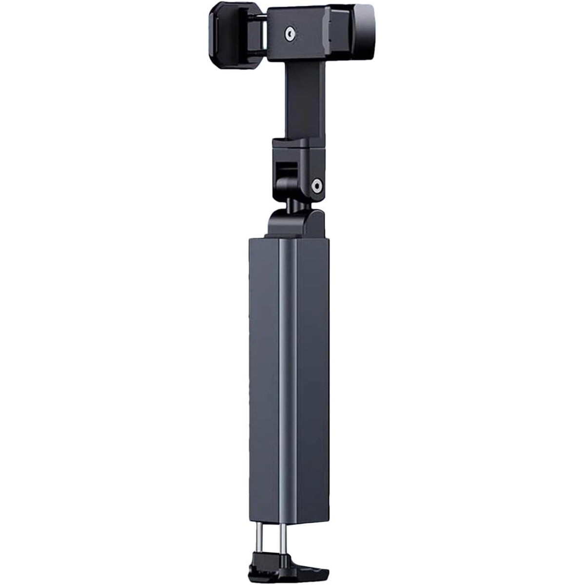 Suport Telefon Mobil, Braț Telescopic și Rotativ 360 Grade, Clemă de Prindere Universală, Design Pliabil pentru Birou și Avion, Plastic, Negru