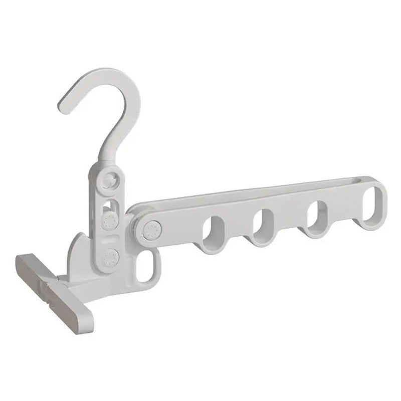 Suport Umerase si Uscator Haine Portabil, Design Pliabil, Rotire 360 Grade, 5 Gauri, Plastic Rezistent, 22 x 12.5 x 14 cm, Alb