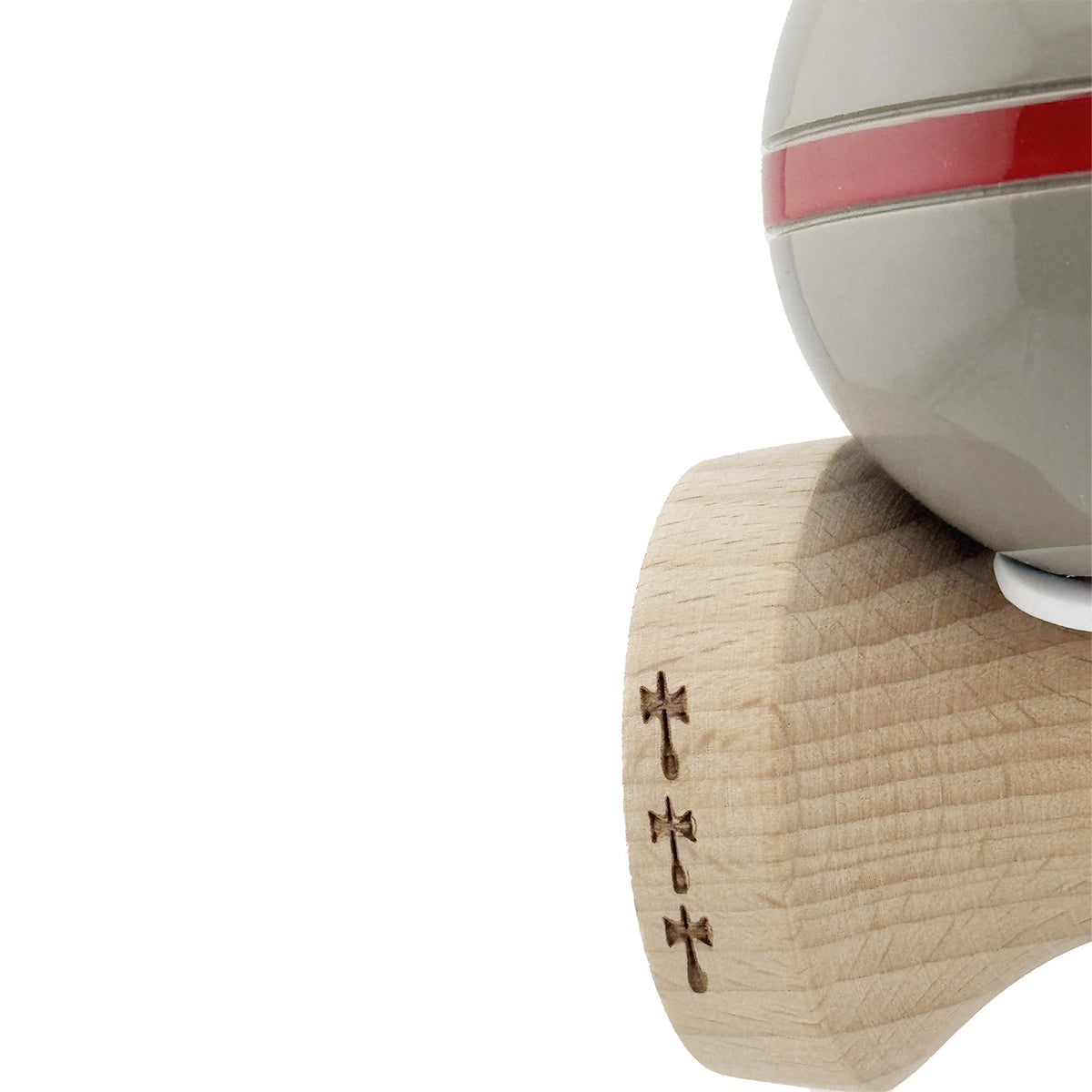 Kendama X Silken Originala, Model V3 Ice Gri, Profesionala, Cupe Mari King Size, Super Sticky, Gaura in Baza, Rulment, Ata 55cm