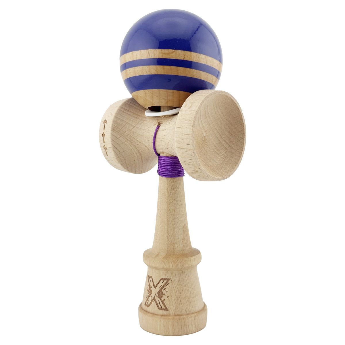 Kendama X Rainbow Originala, Model V3 Violet, Profesionala, Cupe Mari King Size, Super Sticky, Gaura in Baza, Rulment, Ata 55cm