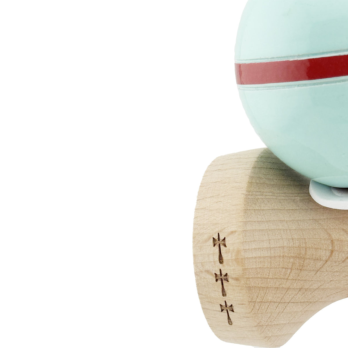 Kendama X Silken Originala, Model V3 Verde Mint, Profesionala, Cupe Mari King Size, Super Sticky, Gaura in Baza, Rulment, Ata 55cm