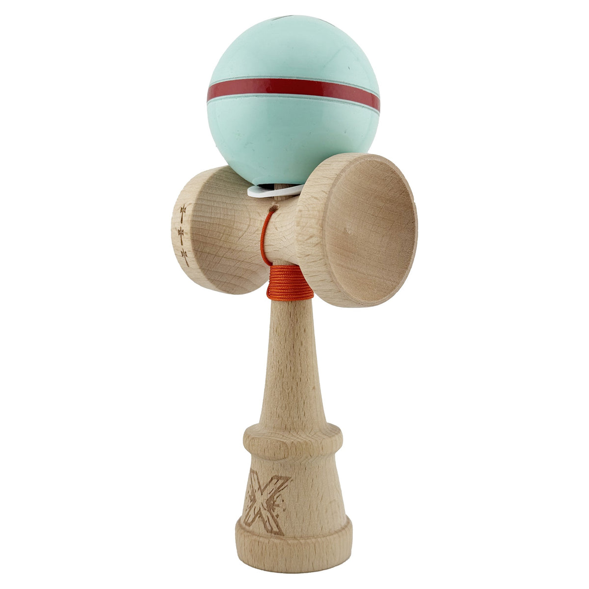 Kendama X Silken Originala, Model V3 Verde Mint, Profesionala, Cupe Mari King Size, Super Sticky, Gaura in Baza, Rulment, Ata 55cm