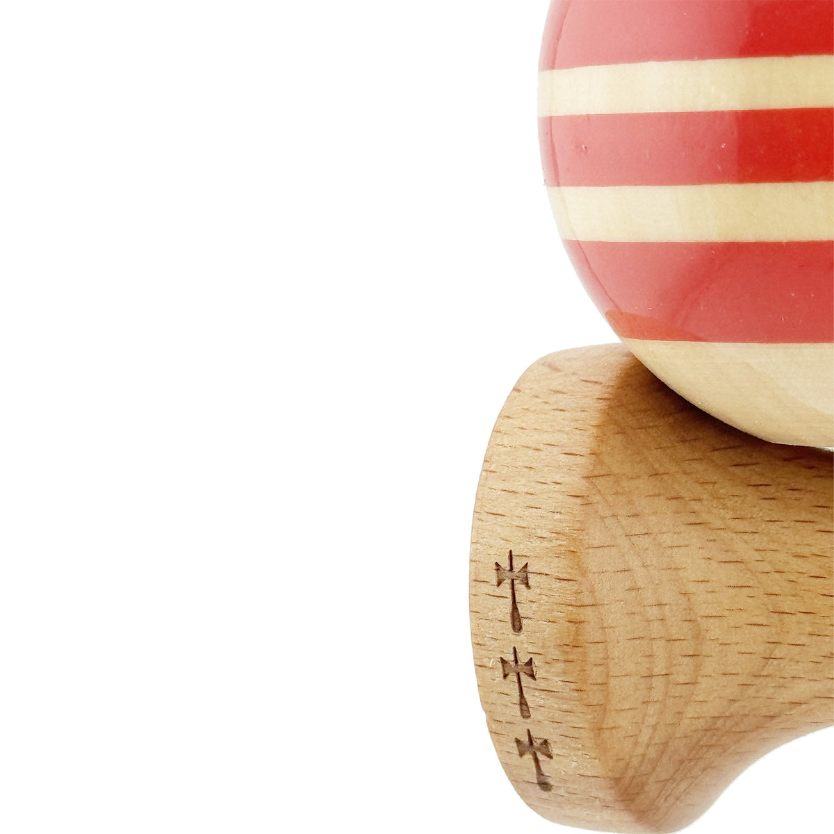 Kendama X Rainbow Originala, Model Rosu / Maro, Profesionala, Cupe Mari, Super Sticky, Rulment, Ata 55cm