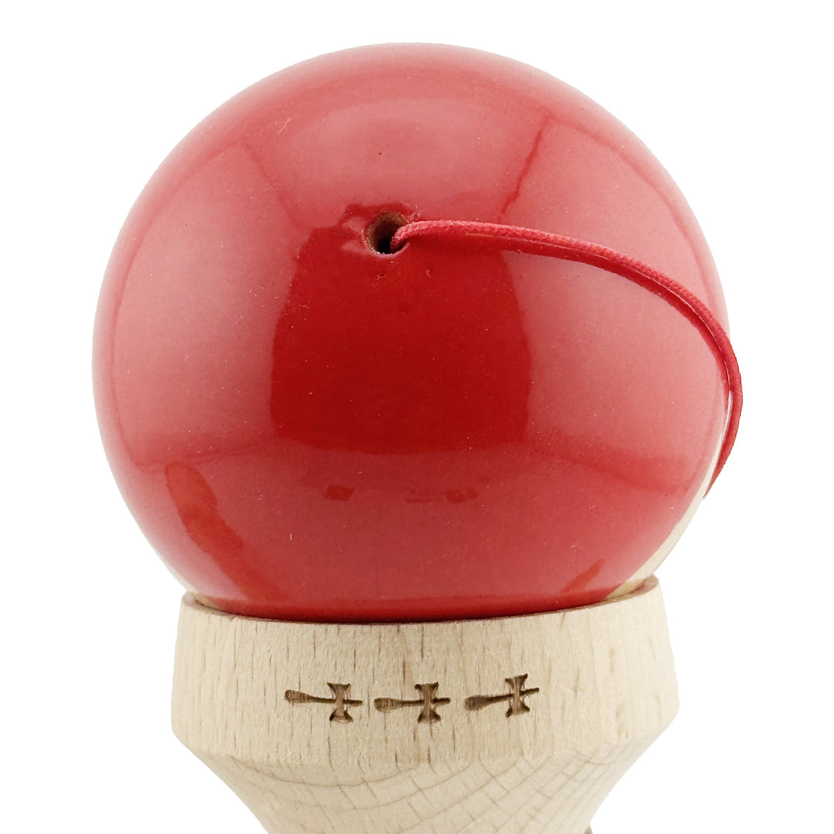 Kendama X Rainbow Originala, Model V3 Rosu, Profesionala, Cupe Mari King Size, Super Sticky, Gaura in Baza, Rulment, Ata 55cm