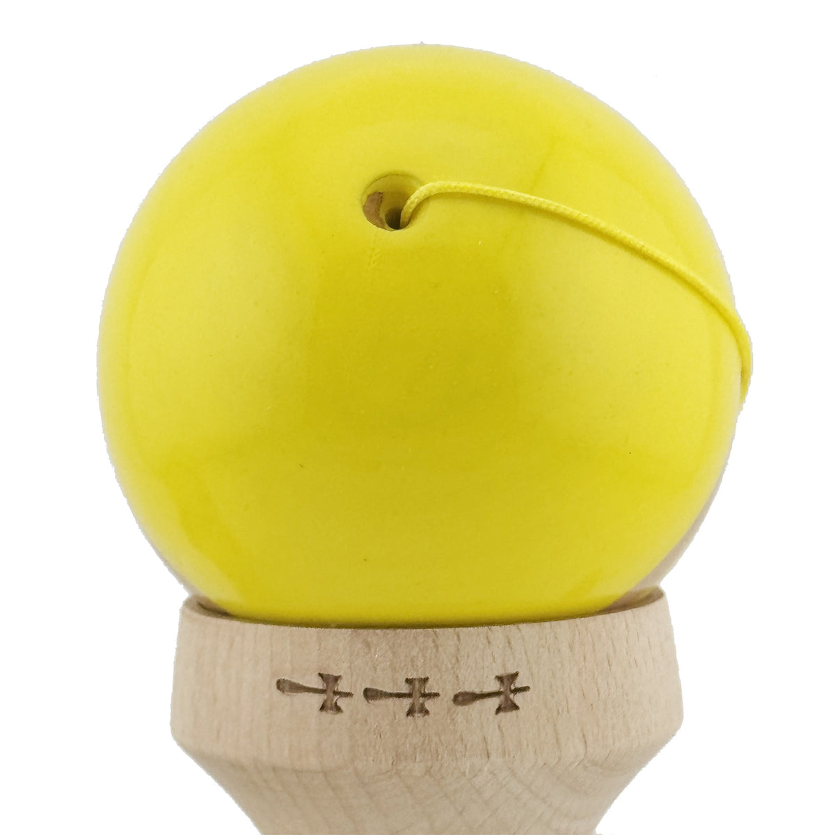 Kendama X Rainbow Originala, Model V3 Galben, Profesionala, Cupe Mari King Size, Super Sticky, Gaura in Baza, Rulment, Ata 55cm