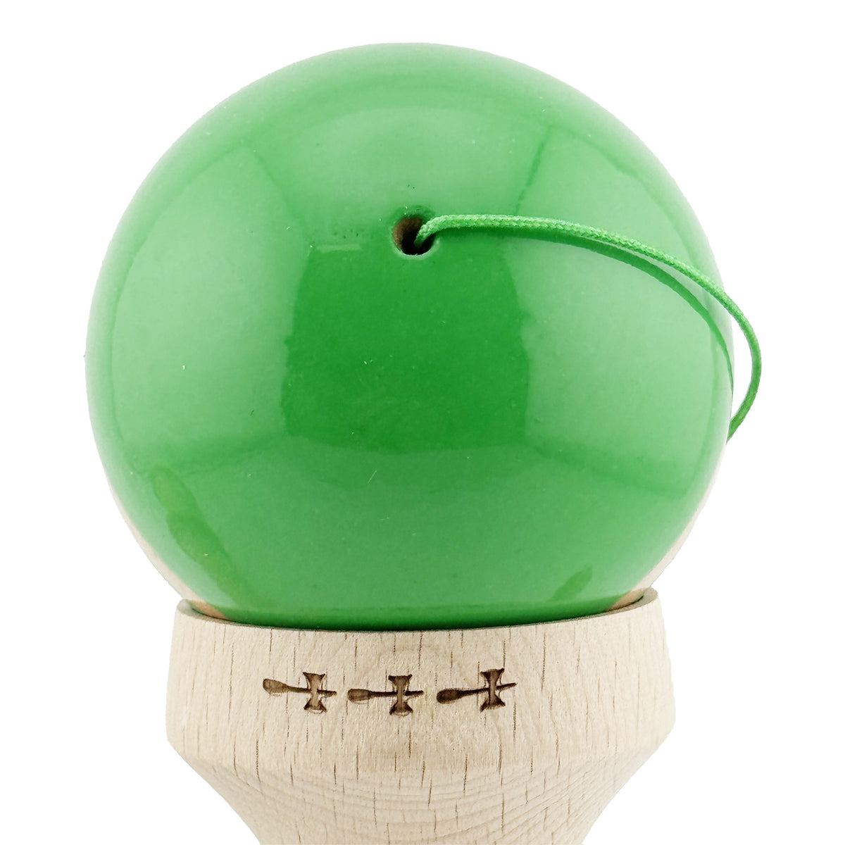 Kendama X Rainbow Originala, Model V3 Verde, Profesionala, Cupe Mari King Size, Super Sticky, Gaura in Baza, Rulment, Ata 55cm