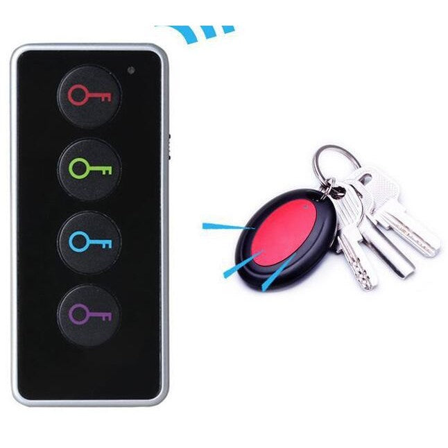 Dispozitiv Anti-Pierdere si Gasitor Chei Wireless, Alarma 120 dB cu Lanterna LED, 1 Telecomanda si 4 Receptoare, Multicolor