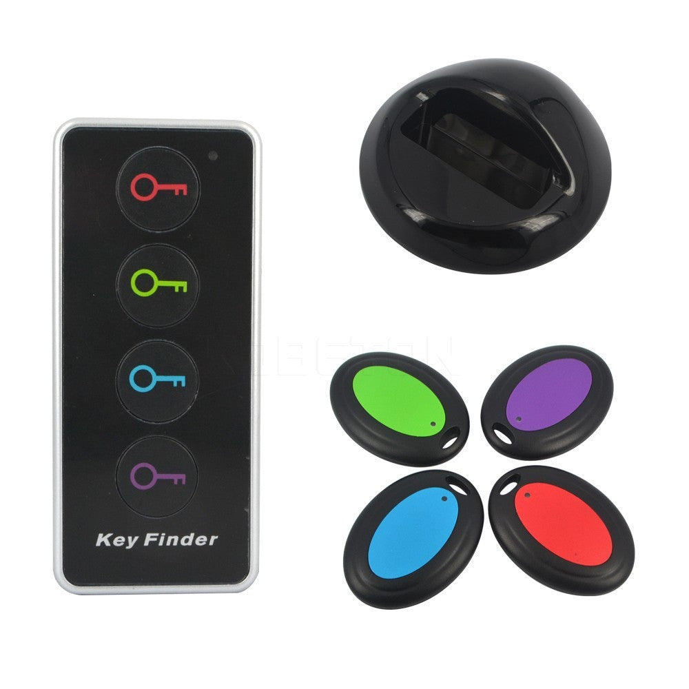 Dispozitiv Anti-Pierdere si Gasitor Chei Wireless, Alarma 120 dB cu Lanterna LED, 1 Telecomanda si 4 Receptoare, Multicolor