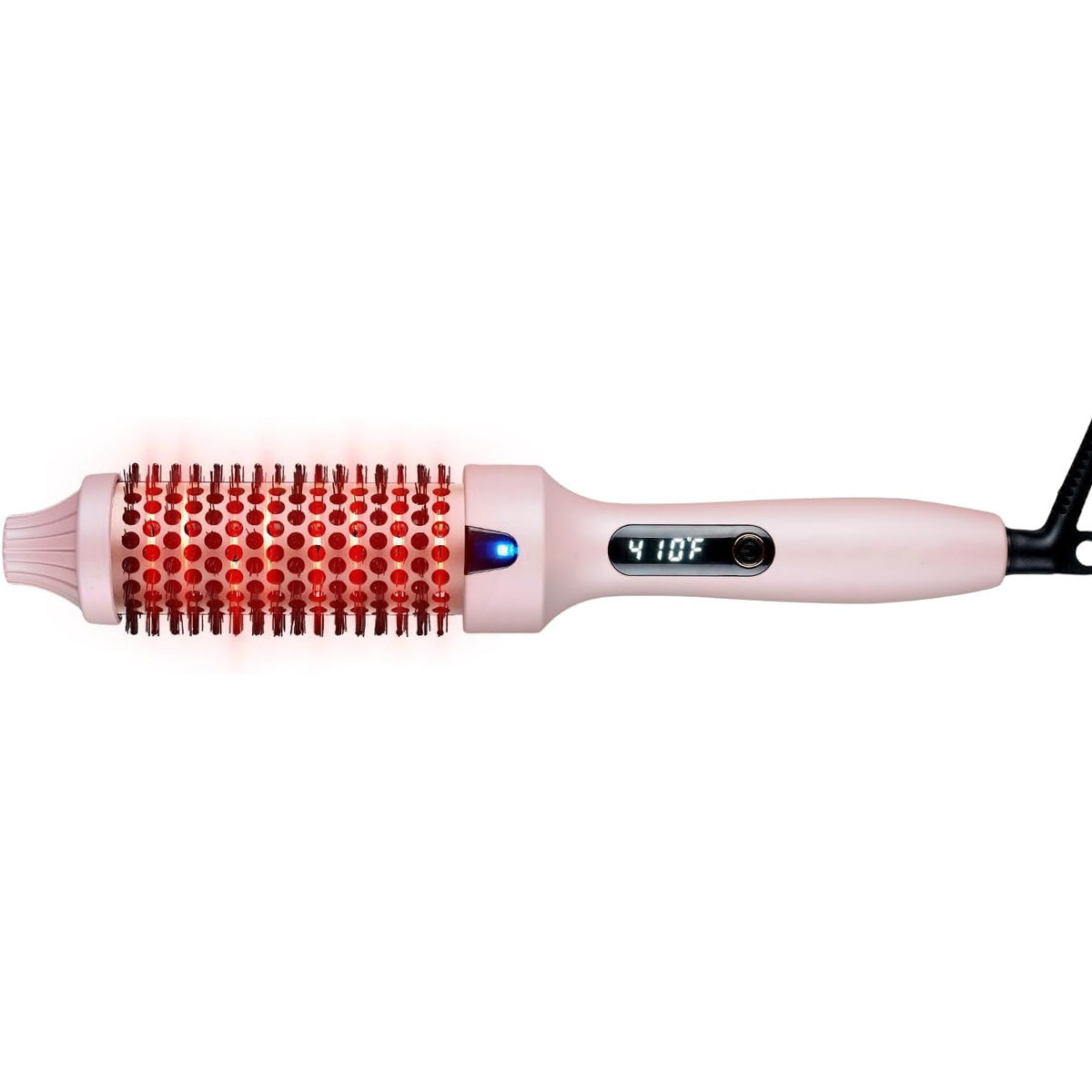 Perie Termica Multifunctionala cu Infrarosu si Ioni Negativi, Pieptene Cald pentru Volum si Ondulare, Afisaj LED, 10 Trepte Temperatura 150-210 Grade, Invelis Ceramic, 34 x 8 x 7 cm, Roz