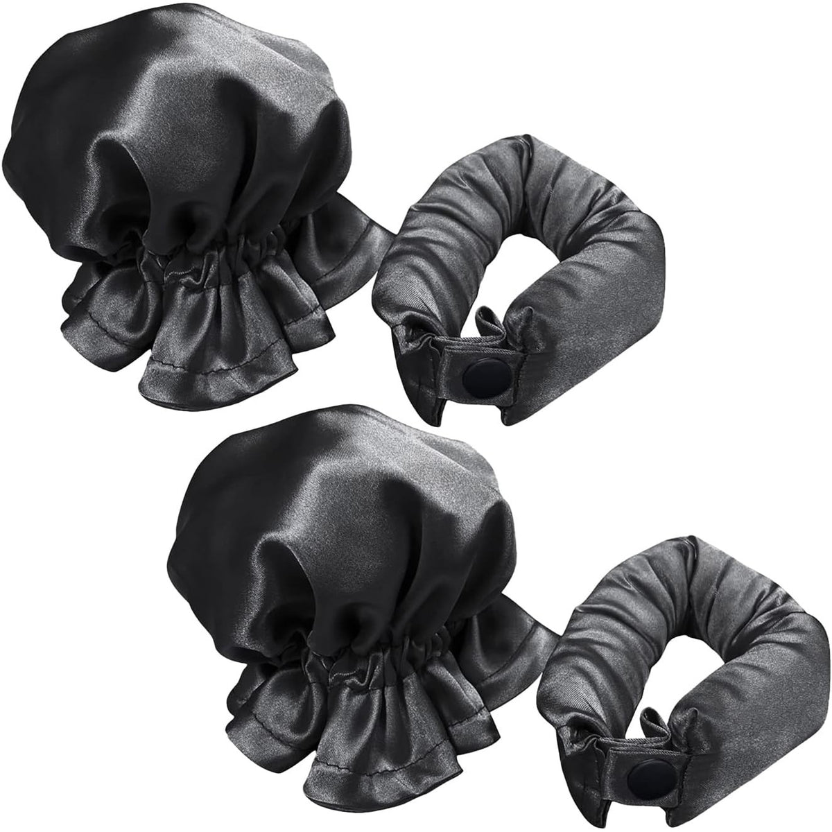 Ondulator de Par Fara Caldura, Accesoriu Manual pentru Bucle Naturale prin Rasucire, Poliester, 29 x 4 cm, Negru