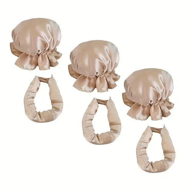 Ondulator de Par Fara Caldura, Accesoriu Manual pentru Bucle prin Rasucire, Poliester, 29 x 4 cm, Bej