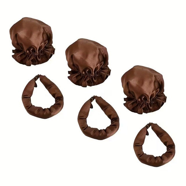 Ondulator de Par Fara Caldura, Accesoriu Manual pentru Bucle Naturale prin Rasucire, Poliester, 29 x 4 cm, Maro