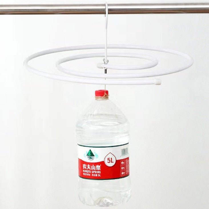 Uscător de Rufe Spiralat pentru Cearșafuri și Pilote, Design Detașabil Economisire Spațiu, Oțel Inoxidabil 10 mm, 40 x 43 x 18 cm, Alb