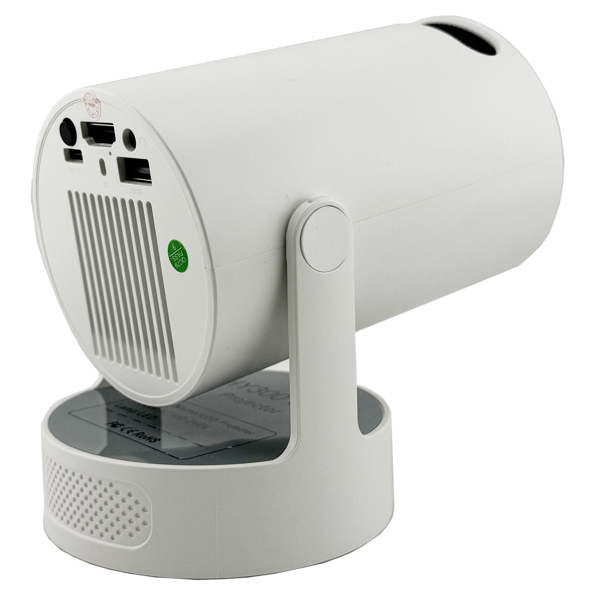 Video Proiector Portabil HY300ULTRA, Rezolutie Ultra HD 4K, Smart Android 13, WiFi 6 Dual-Band, Bluetooth 5.4, HDMI, USB, Corectie Automata, Alb
