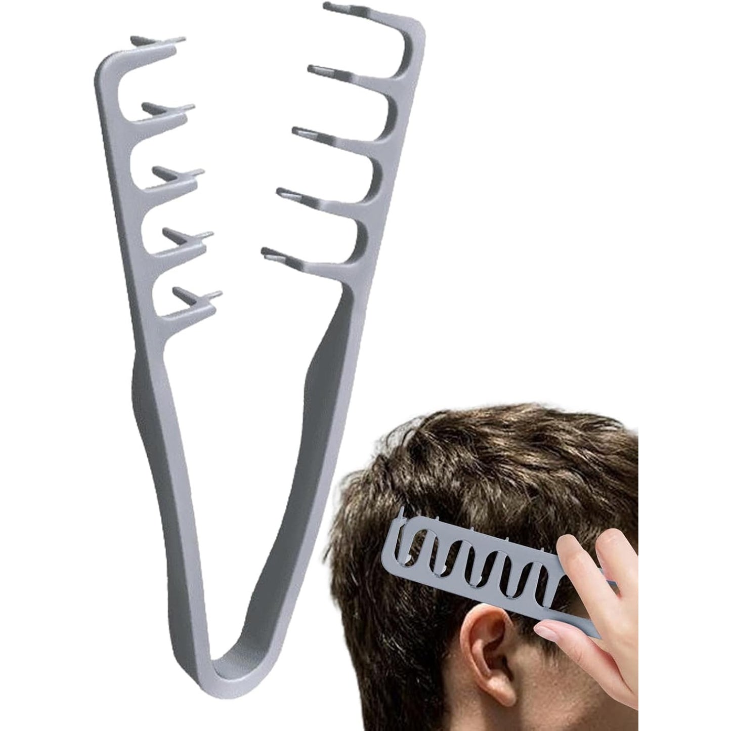Pieptan pentru Volum si Coafare, Dinti Rari cu Efect Antistatic, Design Ergonomic, Material ABS Rezistent, 19 x 9 cm, Gri