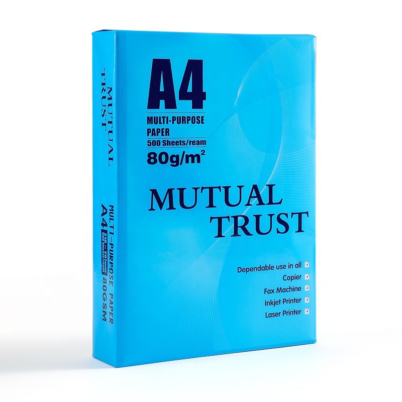 Hartie Copiator A4 Mutual Trust, Hartie Multifunctionala pentru Imprimanta si Copiator, Clasa A, 80 g/mp, Cutie 5 Topuri x 500 Coli, 2500 Coli, Alb