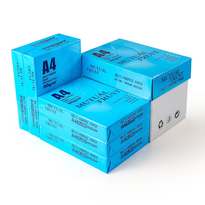 Hartie Copiator A4 Mutual Trust, Hartie Multifunctionala pentru Imprimanta si Copiator, Clasa A, 80 g/mp, Cutie 5 Topuri x 500 Coli, 2500 Coli, Alb