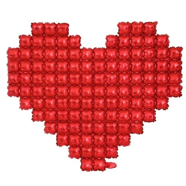 Balon Folie Inimă Gigant, Decor Petrecere și Valentine's Day, Material Metalizat Reutilizabil, Roșu, 120 x 135 cm