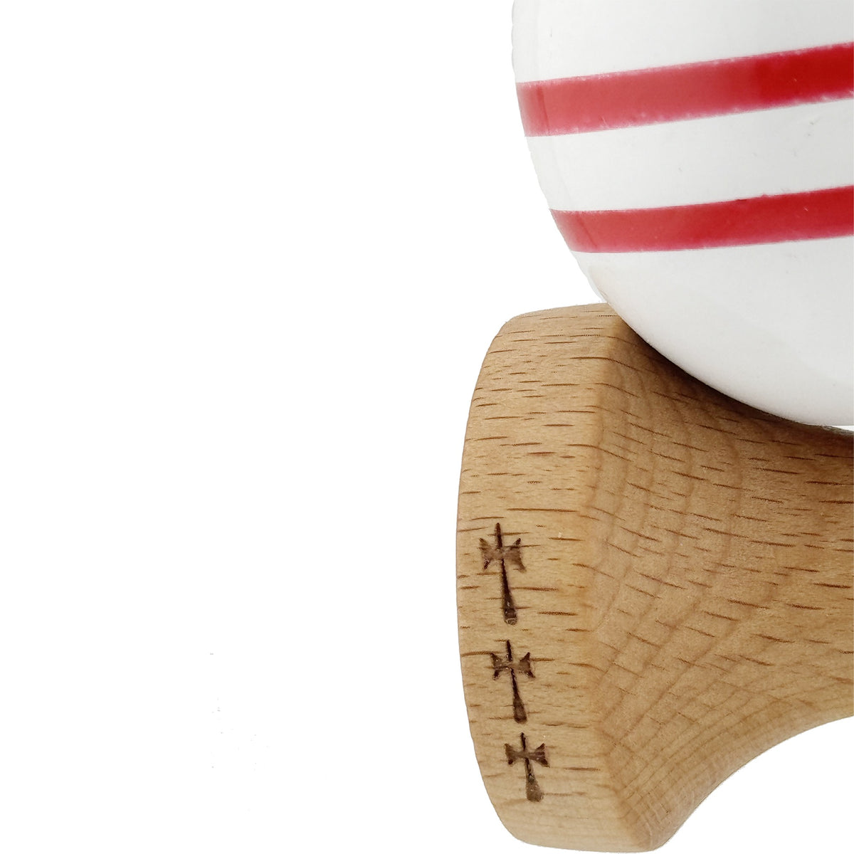 Kendama X Chicanos Originala, Model Galben / Rosu / Alb, Profesionala, Cupe Mari, Super Sticky, Rulment, Ata 55cm